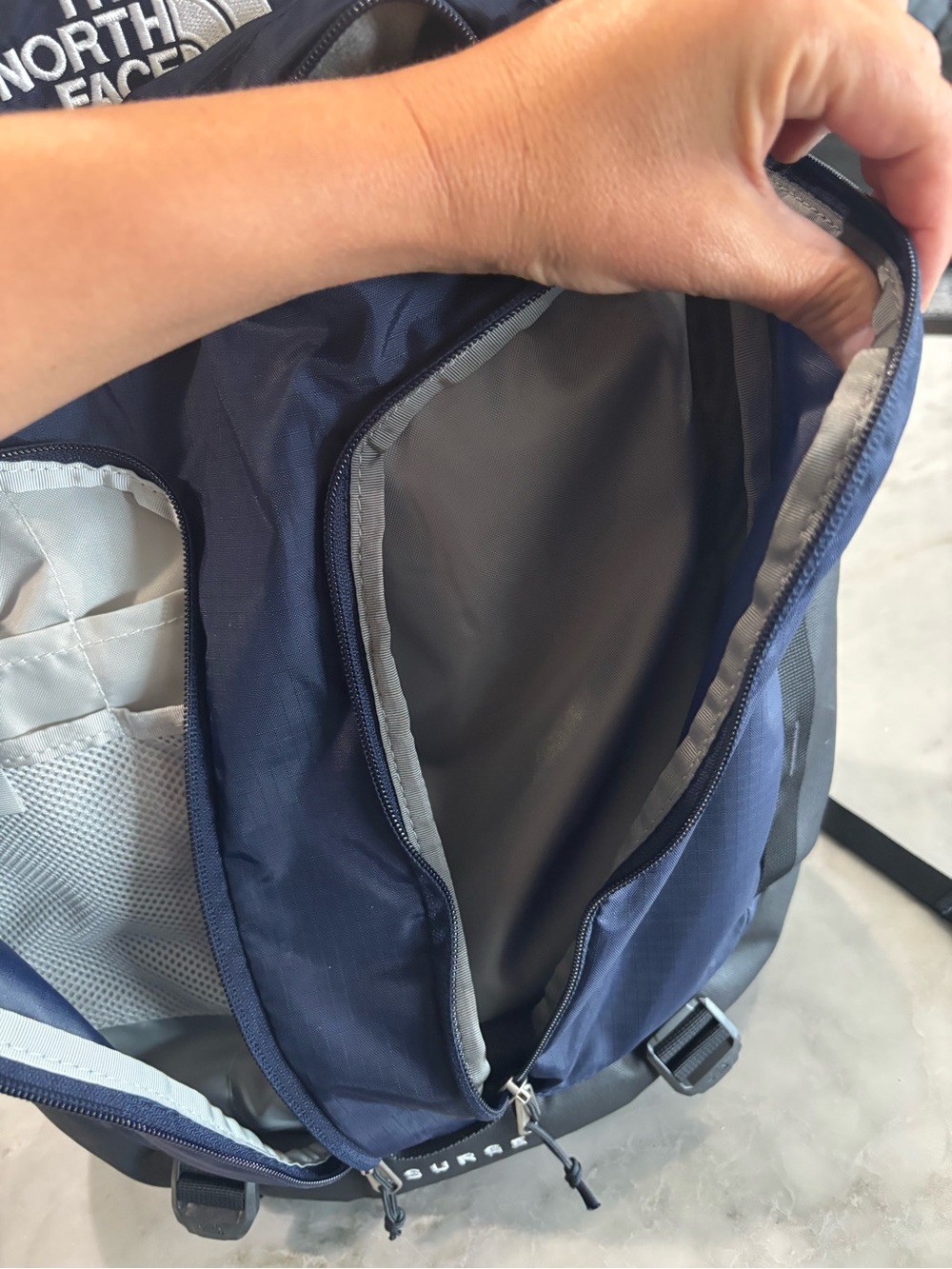 The North Face 31L Surge Backpack in Navy and Black - Picture 15 of 16